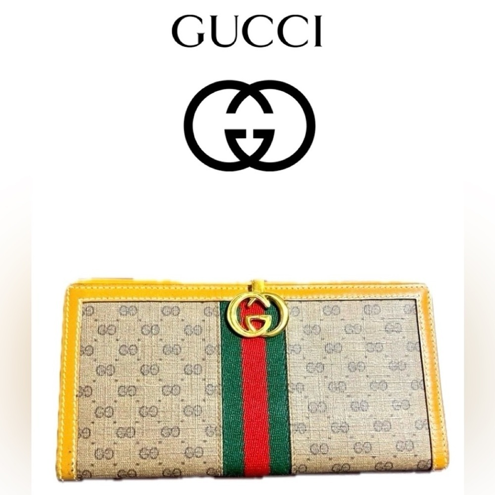 GUC Vintage Gucci Ophidia Sherry Line GG Supreme Bi-Fold Wallet - Picture 14 of 14
